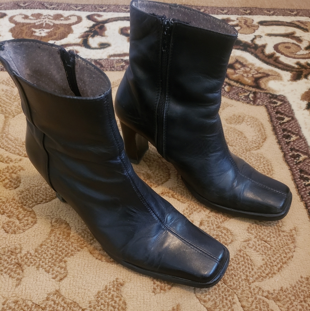 Genuine Black Leather Boots
